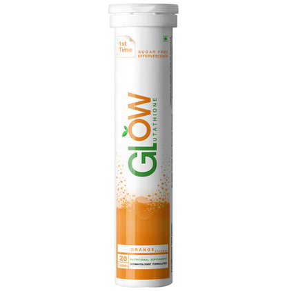 Glow Glutathione Effervescent Tablet for Skin | Sugar-Free | Flavour Orange - Classic Derma