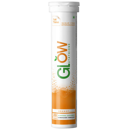Glow Glutathione Effervescent Tablet for Skin | Sugar-Free | Flavour Orange - Classic Derma
