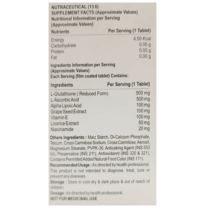 Glu-Cell Plus Glutathione Tablet