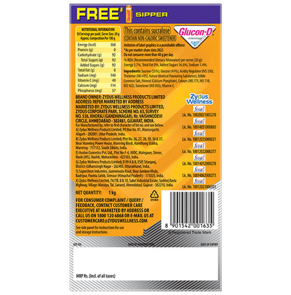 Glucon-D with Glucose, Calcium, Vitamin C & Sucrose | Nutrition Booster Mango Blast Powder - Classic Derma