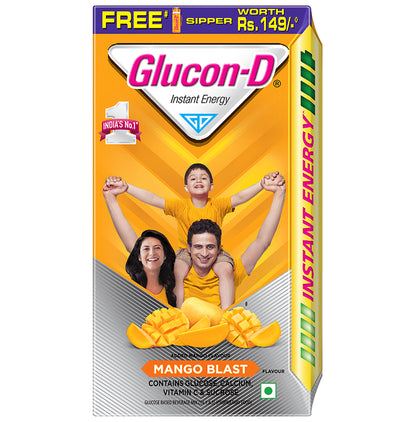 Glucon-D with Glucose, Calcium, Vitamin C & Sucrose | Nutrition Booster Mango Blast Powder