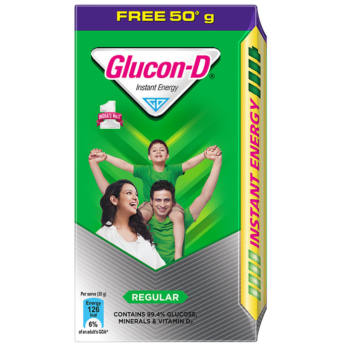 Glucon-D with Glucose, Calcium, Vitamin C & Sucrose | Nutrition Booster Regular - Classic Derma