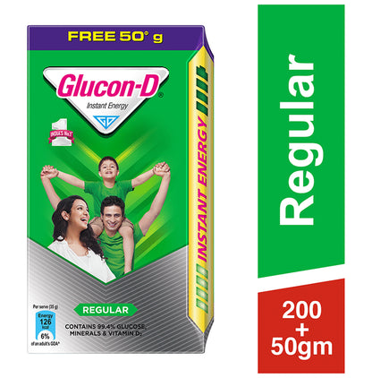 Glucon-D with Glucose, Calcium, Vitamin C & Sucrose | Nutrition Booster Regular