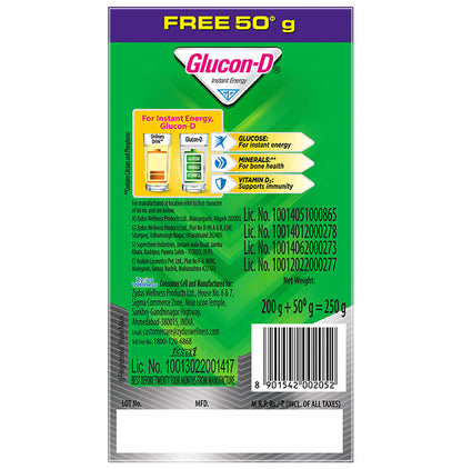 Glucon-D with Glucose, Calcium, Vitamin C & Sucrose | Nutrition Booster Regular