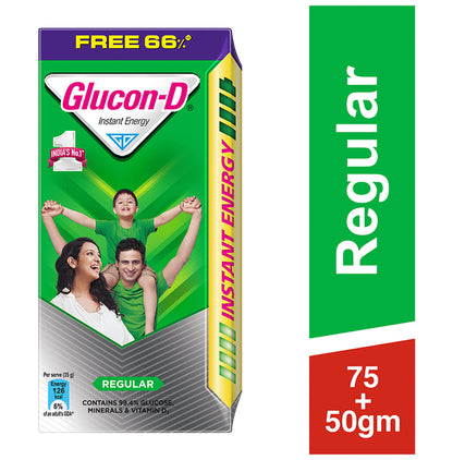 Glucon-D with Glucose, Calcium, Vitamin C & Sucrose | Nutrition Booster Regular