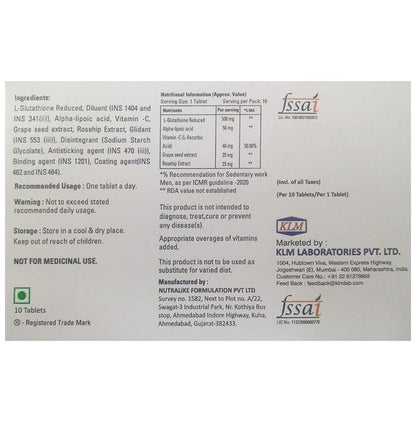 Glutaderm Plus Tablet