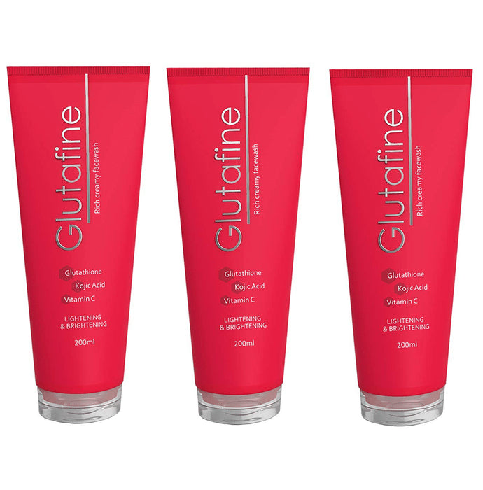 Glutafine Rich Creamy Face Wash (200ml Each) - Classic Derma