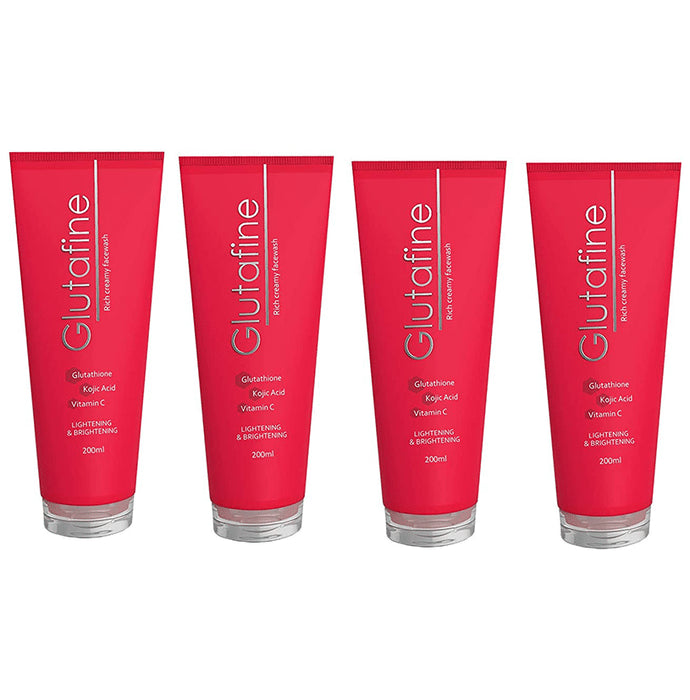 Glutafine Rich Creamy Face Wash (200ml Each) - Classic Derma