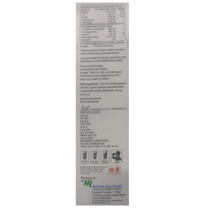 Glutasip Effervescent Tablet Orange Sugar Free