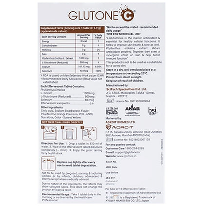Glutone Glutone C (15 Effervescent Tablet Each)