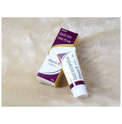 Glyco 6 Glycolic Acid Cream | For Dry Skin, Acne & Hyperpigmentation