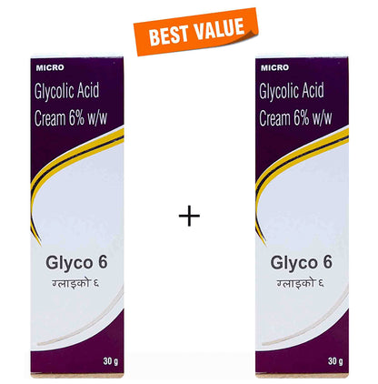 Glyco 6 Glycolic Acid Cream | For Dry Skin, Acne & Hyperpigmentation