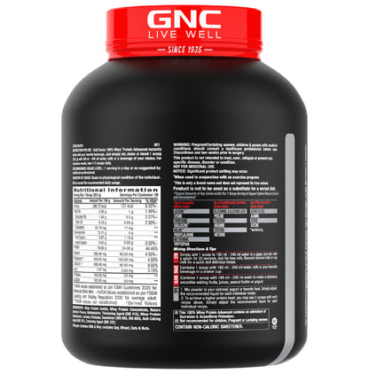 GNC Amp Gold 100% Whey Protein Advanced Powder with Digestive Enzymes | For Lean Muscles | Flavour Powder Delicious Strawberry