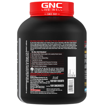 GNC Amp Gold 100% Whey Protein Advanced Powder with Digestive Enzymes | For Lean Muscles | Flavour Vanilla Icecream