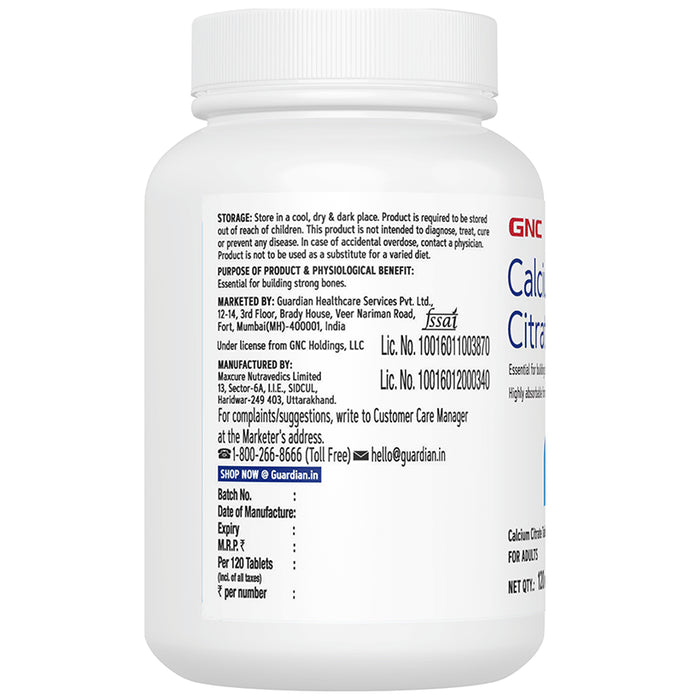 GNC Calcium Citrate Tablet