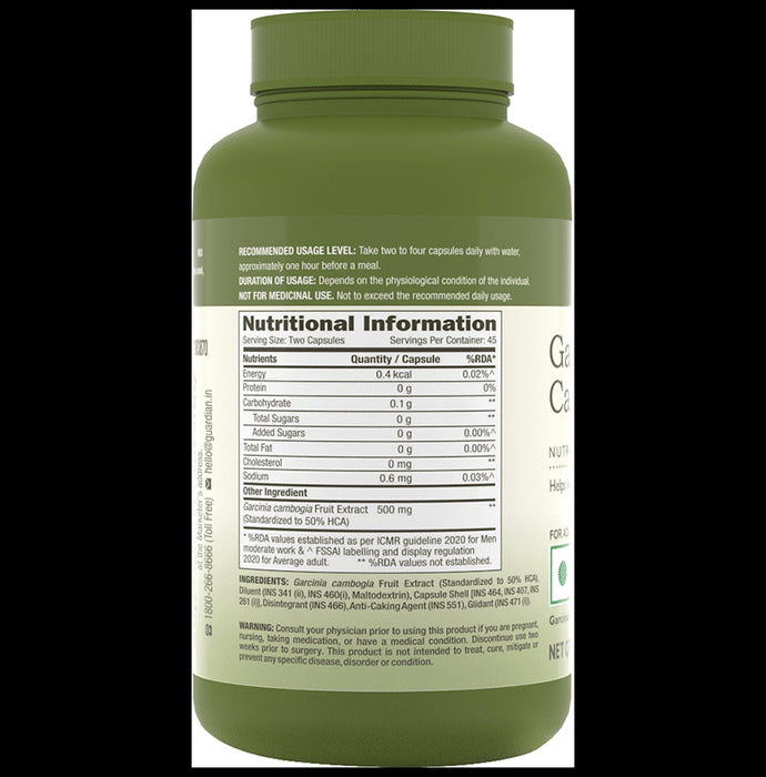 GNC Herbal Plus Garcinia Cambogia 500mg Capsule