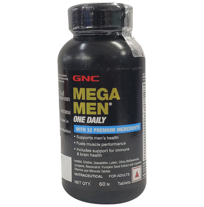 GNC Mega Men One Daily Multivitamin for Muscle Performance, Immunity & Brain Health | Tablet - Classic Derma
