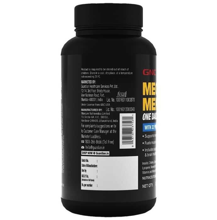 GNC Mega Men One Daily Multivitamin for Muscle Performance, Immunity & Brain Health | Tablet