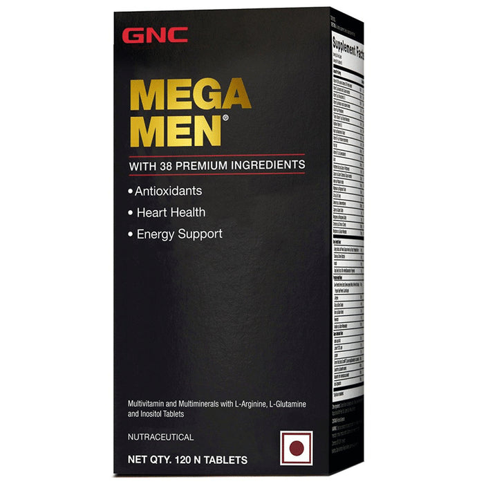 GNC Mega Men with Multivitamin and Multimineral for Heart, Energy & Antioxidant Support | Tablet - Classic Derma