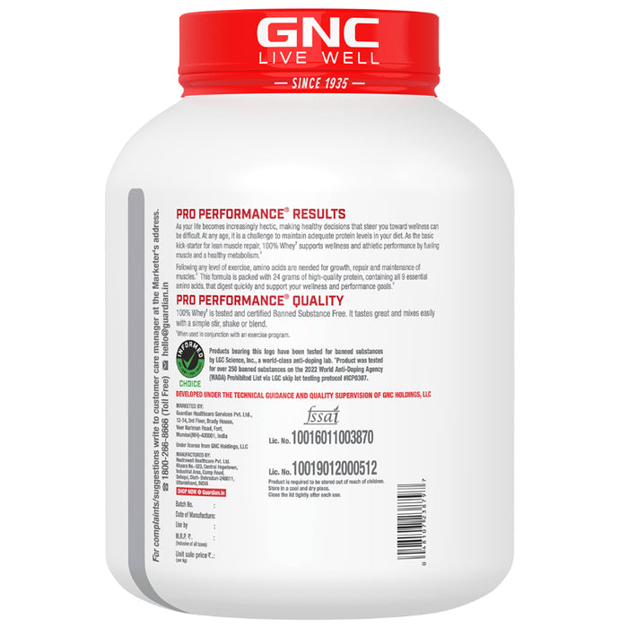 GNC Pro Performance 100% Whey Protein | With Digestive Enzymes & Electrolytes | For Metabolism & Lean Muscles Recovery | Flavour Powder Chocolate Fudge