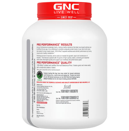 GNC Pro Performance 100% Whey Protein | With Digestive Enzymes & Electrolytes | For Metabolism & Lean Muscles Recovery | Flavour Powder Chocolate Fudge