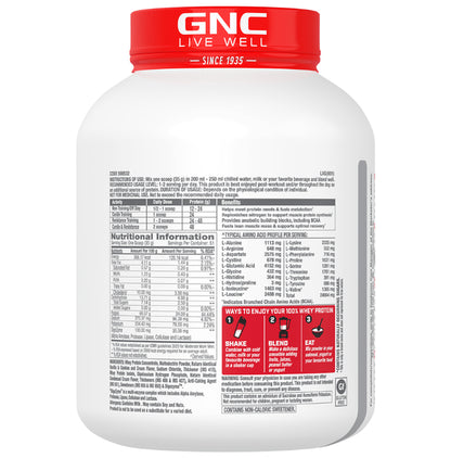 GNC Pro Performance 100% Whey Protein | With Digestive Enzymes & Electrolytes | For Metabolism & Lean Muscles Recovery | Flavour Powder Vanilla Cream