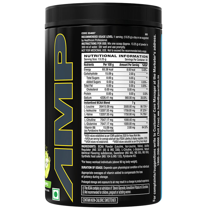 GNC Pro Performance AMP Gold Series BCAA Advanced | For Lean Muscles & Recovery | Flavour Green Apple