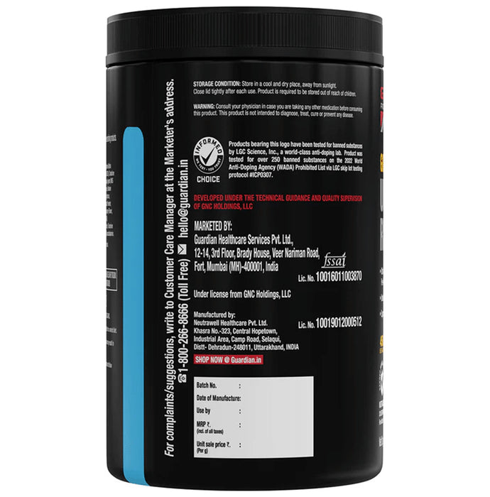 GNC Pro Performance AMP Gold Series Ultra Rush Blue Raspberry