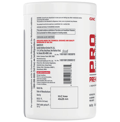 GNC Pro Performance Pre-Workout Powder Fruit Punch