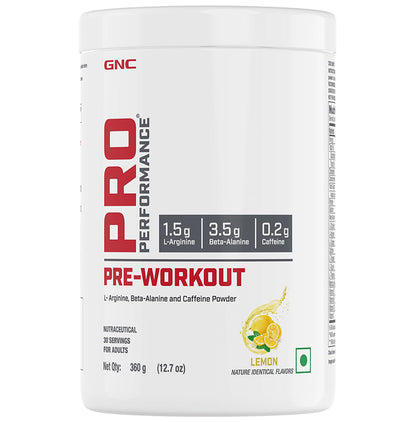 GNC Pro Performance Pre-Workout Powder Lemon - Classic Derma