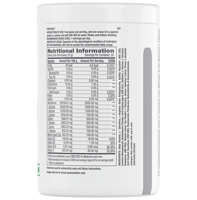 GNC Pro Performance Pre-Workout Powder Lemon