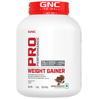 GNC Pro Performance Weight Gainer with Whey Protein | Flavour Powder Double Chocolate - Classic Derma