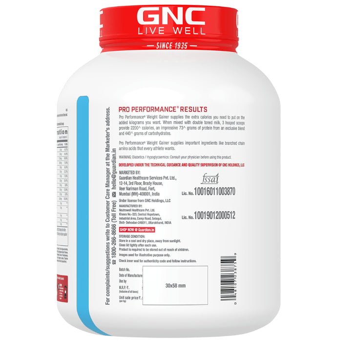 GNC Pro Performance Weight Gainer with Whey Protein | Flavour Powder Double Chocolate