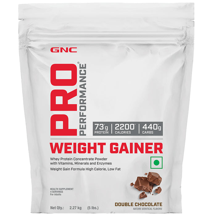GNC Pro Performance Weight Gainer with Whey Protein | Flavour Powder Double Chocolate - Classic Derma