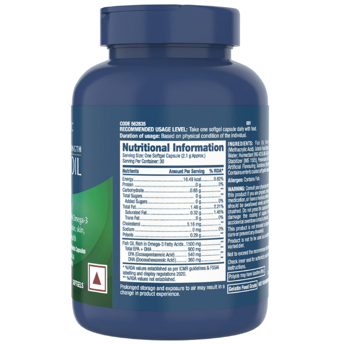 GNC Triple Strength Fish Oil Softgel