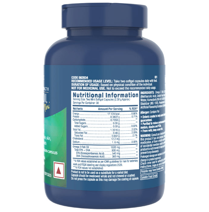 GNC Triple Strength Fish Oil Softgel Mini