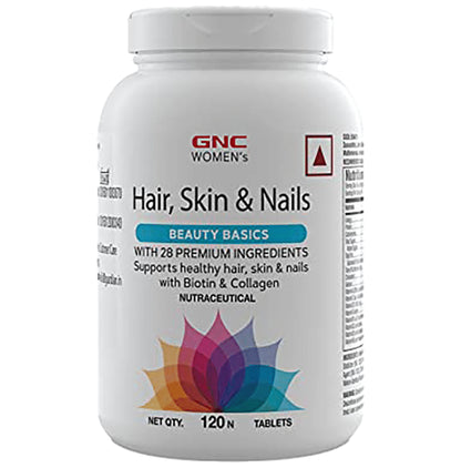 GNC Women's Beauty Basics | With Biotin & Collagen for Hair, Skin & Nails | Tablet - Classic Derma