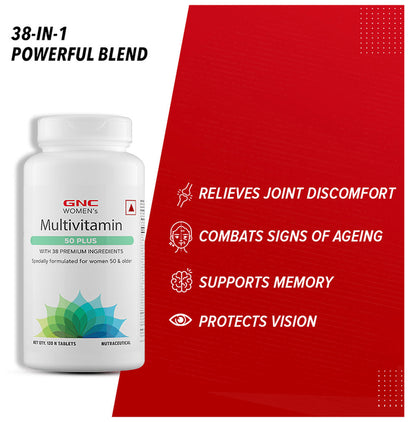 GNC Women's Multivitamin 50 Plus | For Joints & Anti-Ageing Support | Tablet