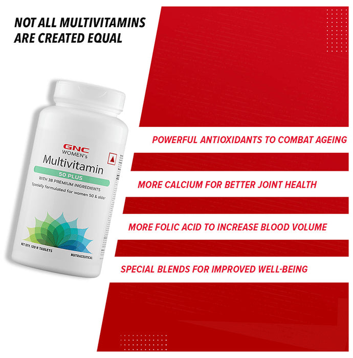 GNC Women's Multivitamin 50 Plus | For Joints & Anti-Ageing Support | Tablet