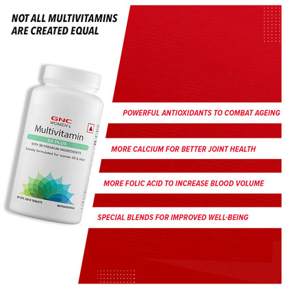 GNC Women's Multivitamin 50 Plus | For Joints & Anti-Ageing Support | Tablet