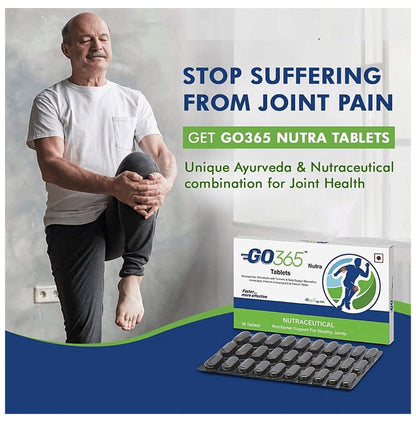 Go 365 Nutra with Glucosamine, Turmeric, Calcium & Vitamin D3 | For Joint Health Tablet