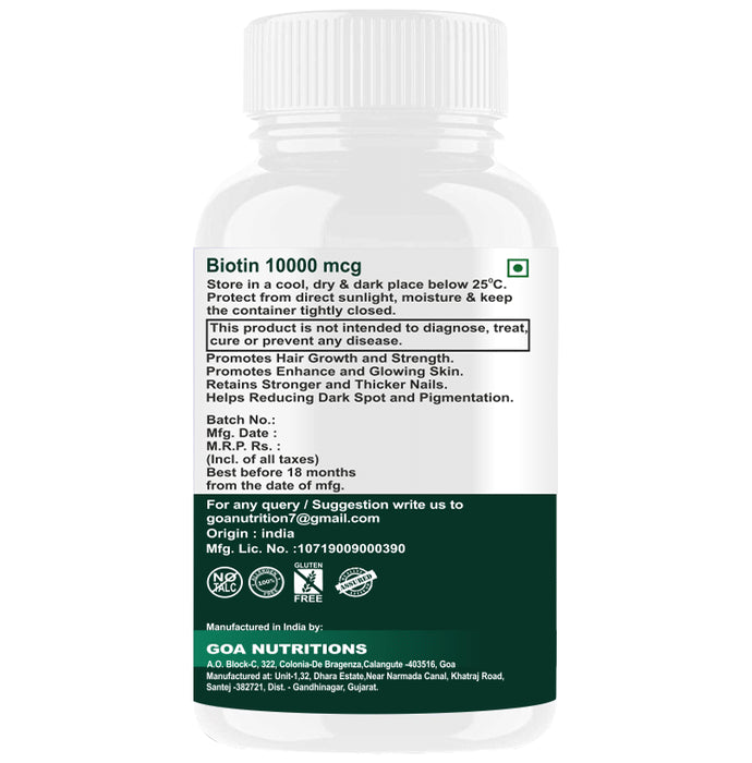 Goa Nutritions Biotin Tablet