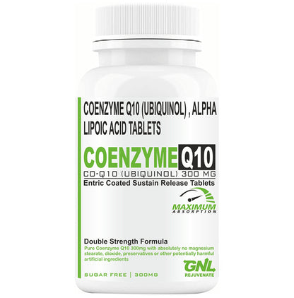 Goa Nutritions Coenzyme Q10 Enteric Coated Sustained Release Tablet Sugar Free - Classic Derma