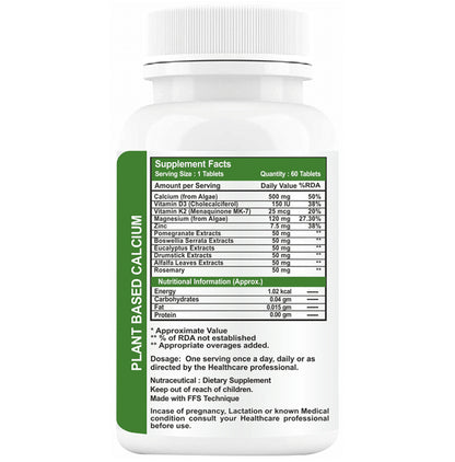 Goa Nutritions Plant Based Calcium Tablet Sugar Free