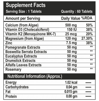 Goa Nutritions Plant Based Calcium Tablet Sugar Free