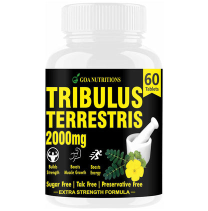 Goa Nutritions Tribulus Terrestris 2000mg Tablet Sugar Free - Classic Derma