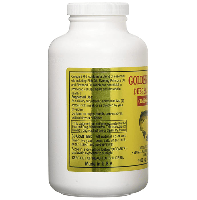 Golden Alaska Deep Sea Fish Oil Omega-3 6 9 1000mg Softgel
