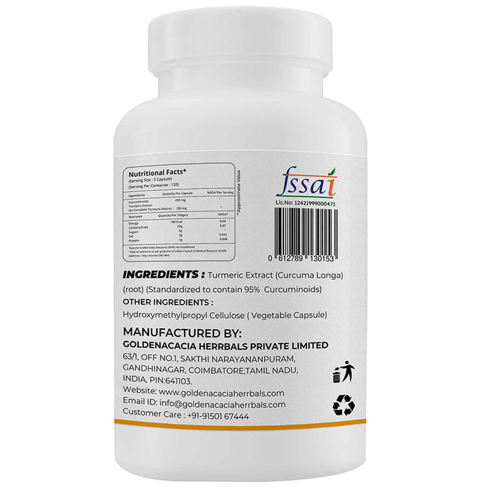 Goldenacacia Herrbals Curcumin 500 Capsule