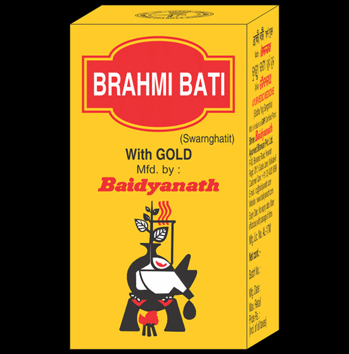 Baidyanath Brahmi Bati with Gold - Classic Derma
