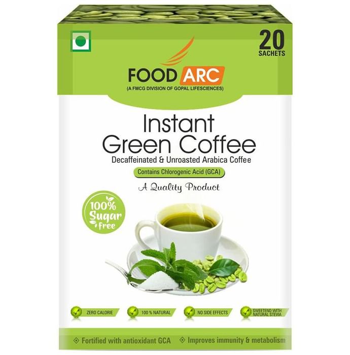 Gopal Lifesciences Instant Green Coffee Sachets (1gm Each) - Classic Derma